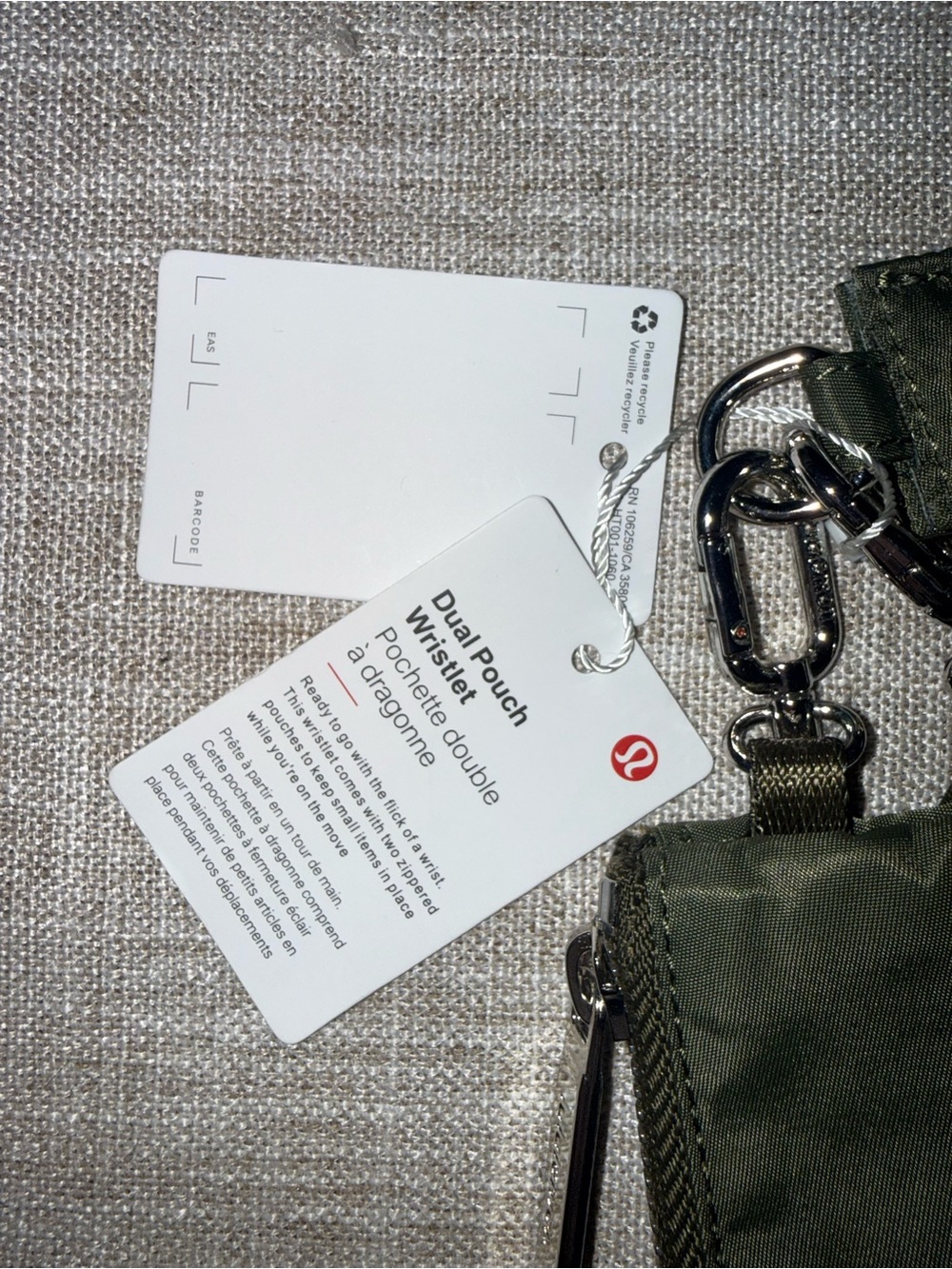 lululemon athletica Olive Green Dual Pouch Wristlet - Picture 4 of 4